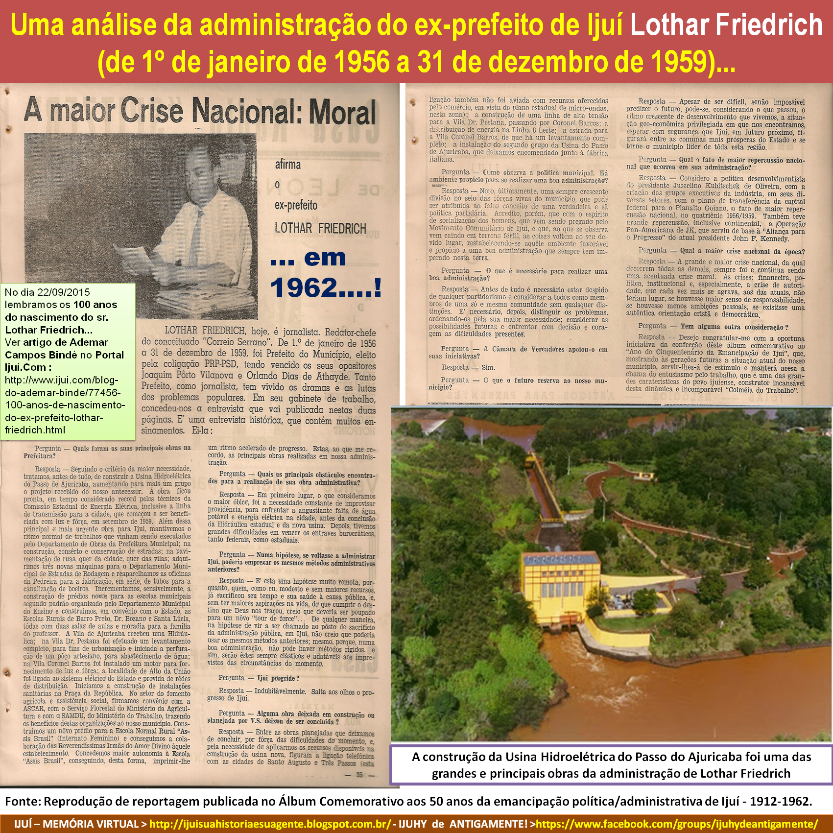 No princípio...! Administracao Lothar Friedrich 1